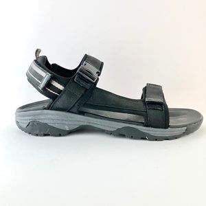 Ozark Trail Men's Sz 13 Black w/ gray Adjustable Straps Hiking Trail Sandals NEW